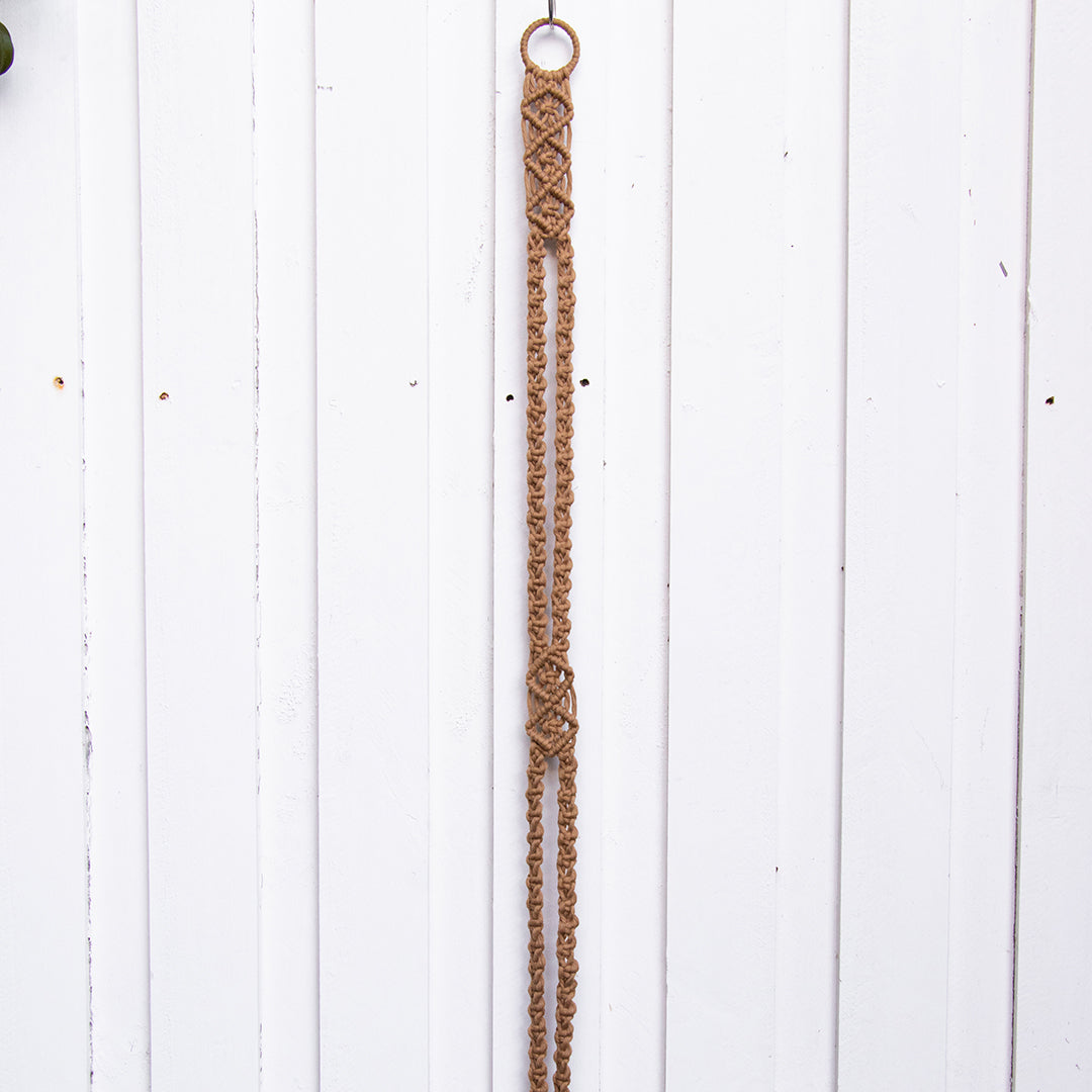 Tan Macrame Hat Hanger