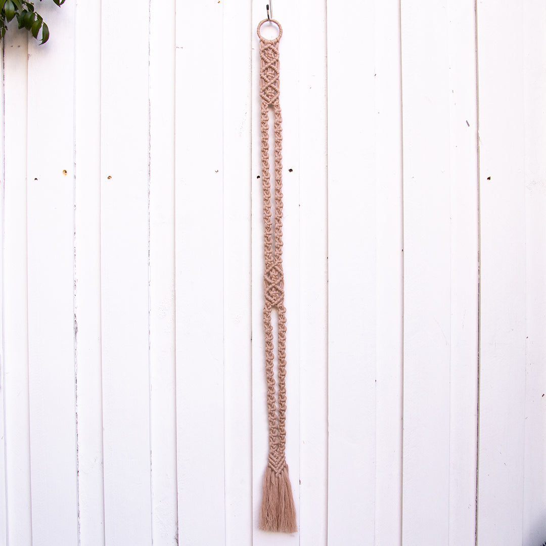 Dusty Pink Macrame Hat Hanger