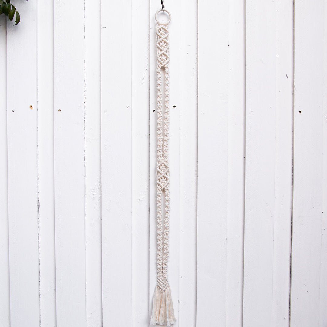 Cream Macrame Hat Hanger