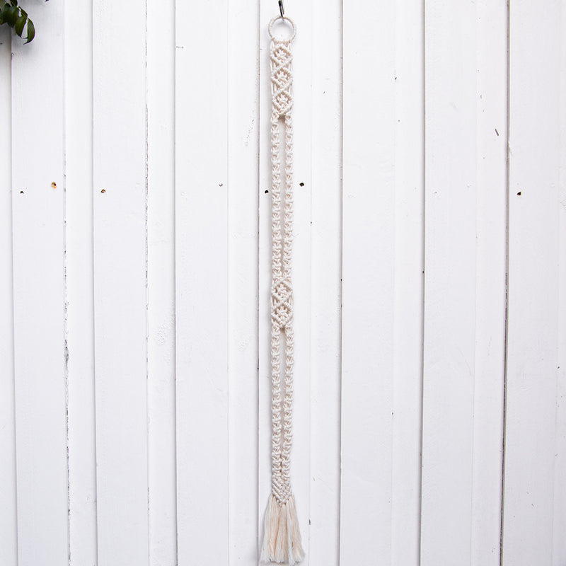 Cream Macrame Hat Hanger