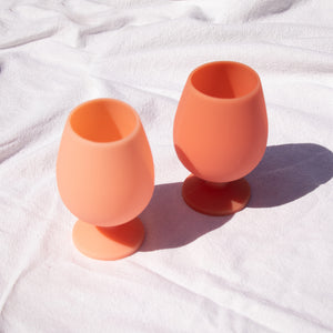 Terra + Peach| Stemm | Unbreakable Wine Glass