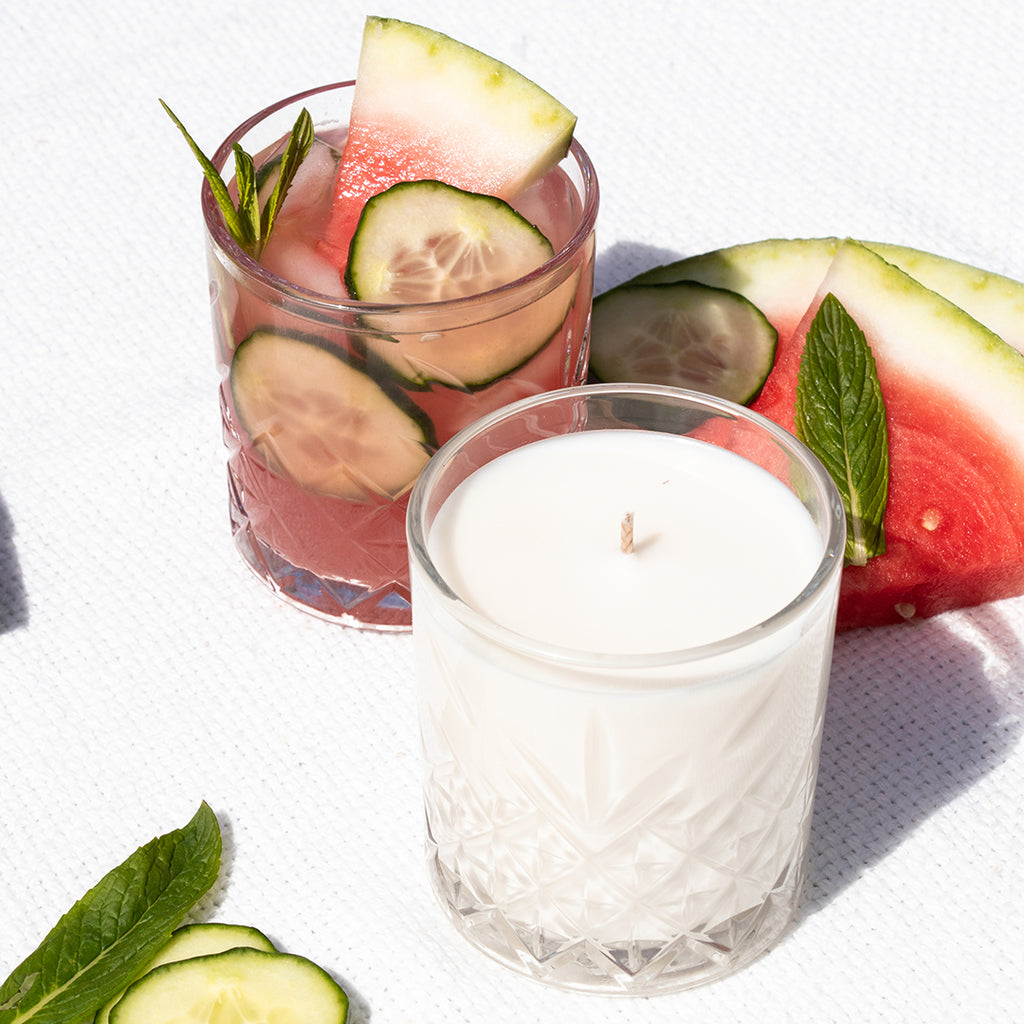 Cucumber & Watermelon Spritz | Reusable Cocktail Glass